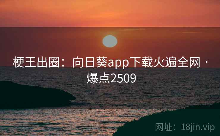 梗王出圈：向日葵app下载火遍全网 · 爆点2509